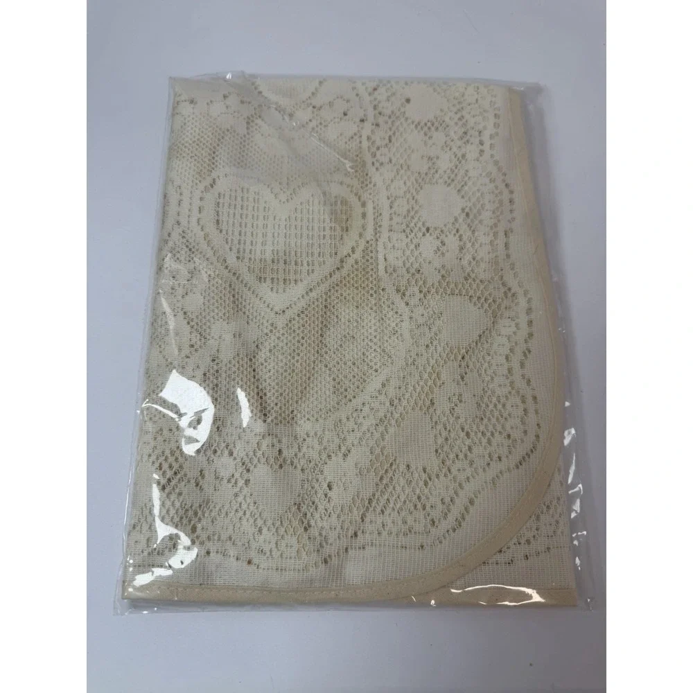 Leart‎ Lace Apron Maria Cooking Hearts Flowers Made Brazil Vintage